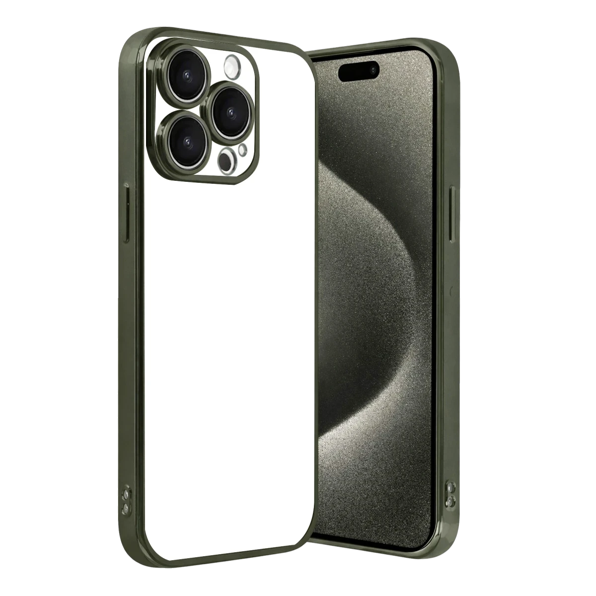 Apple iPhone 15 Pro Max Razer Lensli Silikon - Yeşil