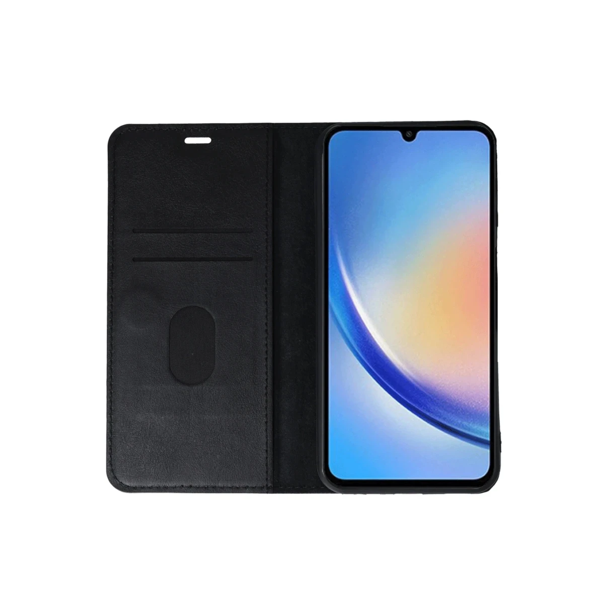 Apple iPhone 15 Trend S Plus Kapaklı Kılıf - Siyah