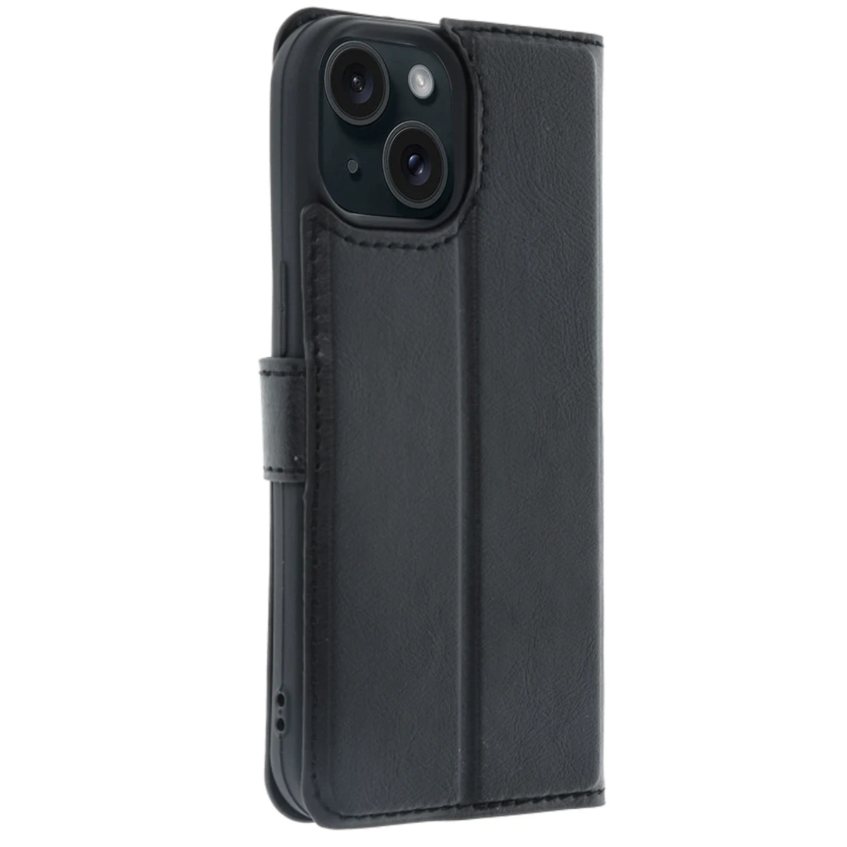 Apple iPhone 15 Trend S Plus Kapaklı Kılıf - Siyah