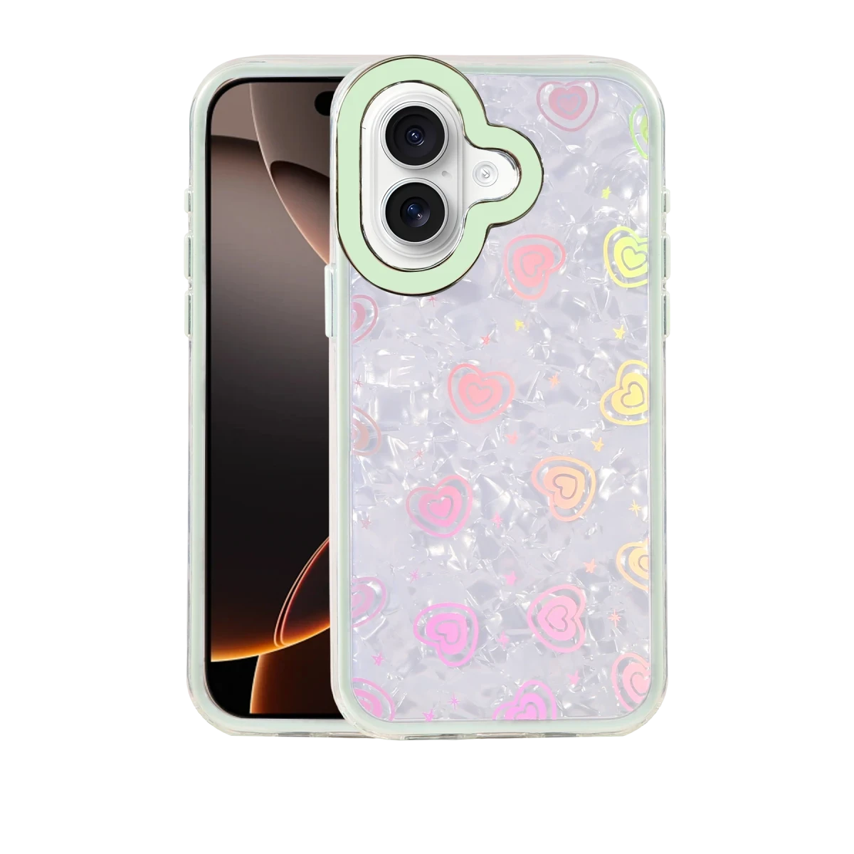 Apple iPhone 16 Lumi Desenli Kapak - Yeşil