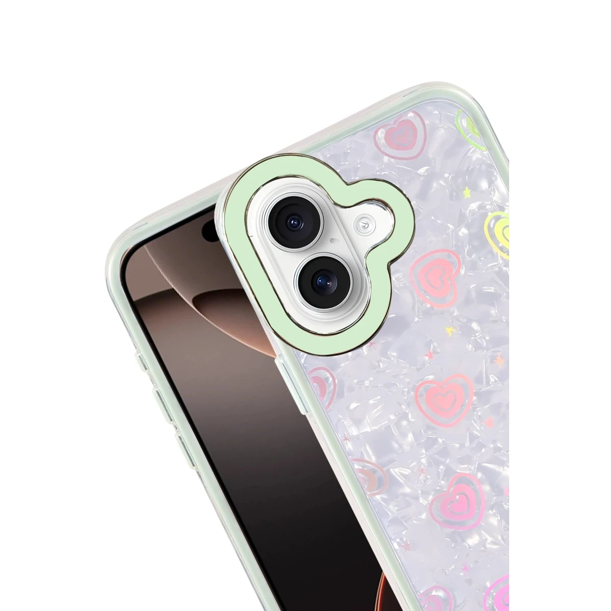 Apple iPhone 16 Lumi Desenli Kapak - Yeşil