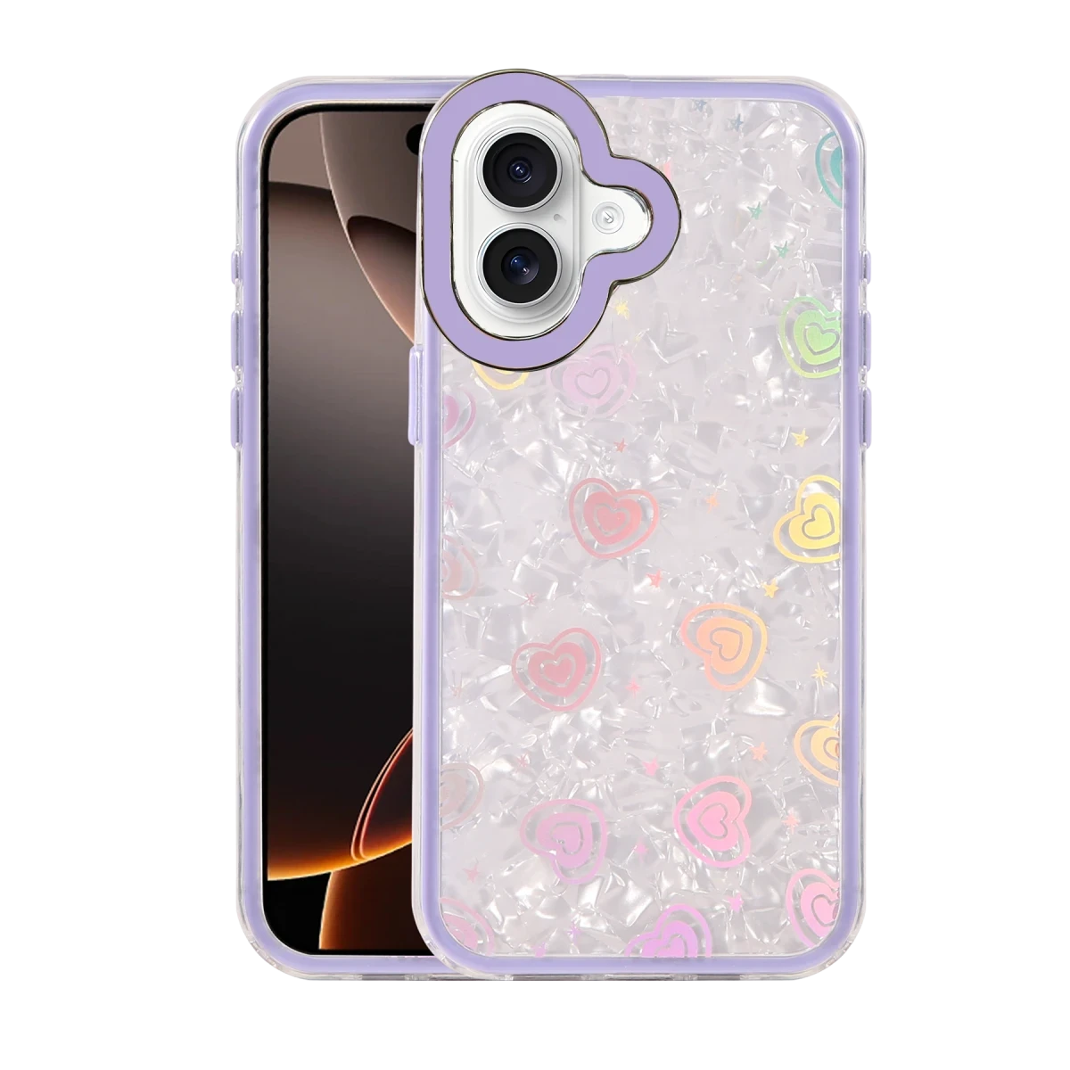 Apple iPhone 16 Lumi Desenli Kapak - Mor
