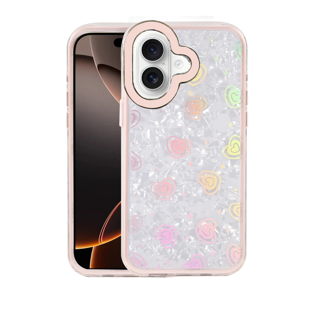 Apple iPhone 16 Lumi Desenli Kapak - Pembe
