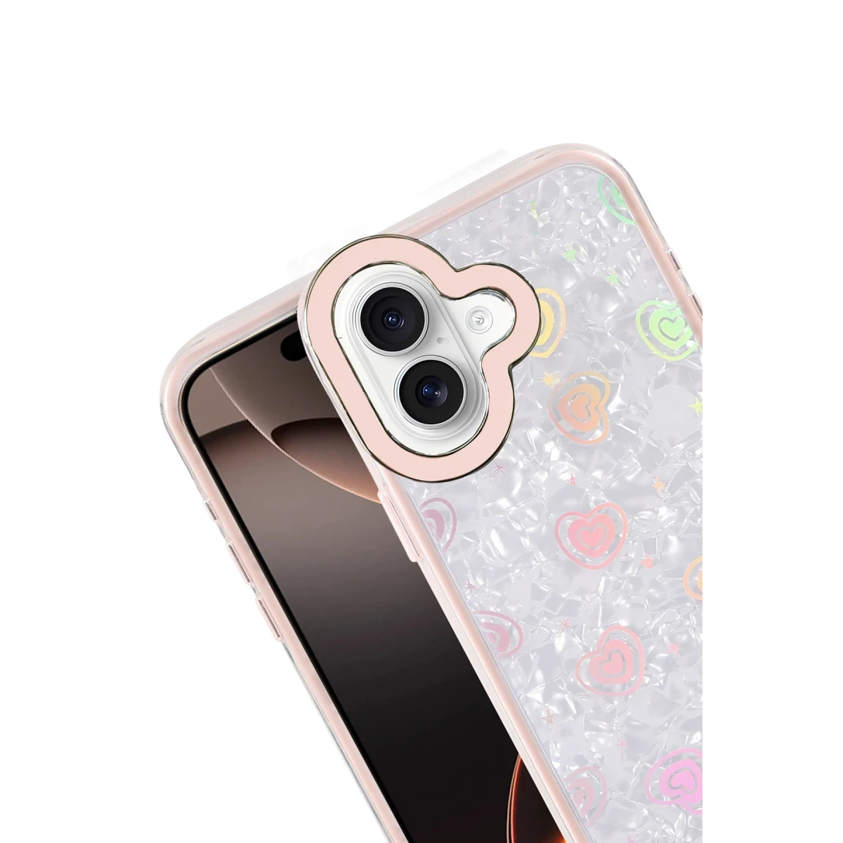 Apple iPhone 16 Lumi Desenli Kapak - Pembe