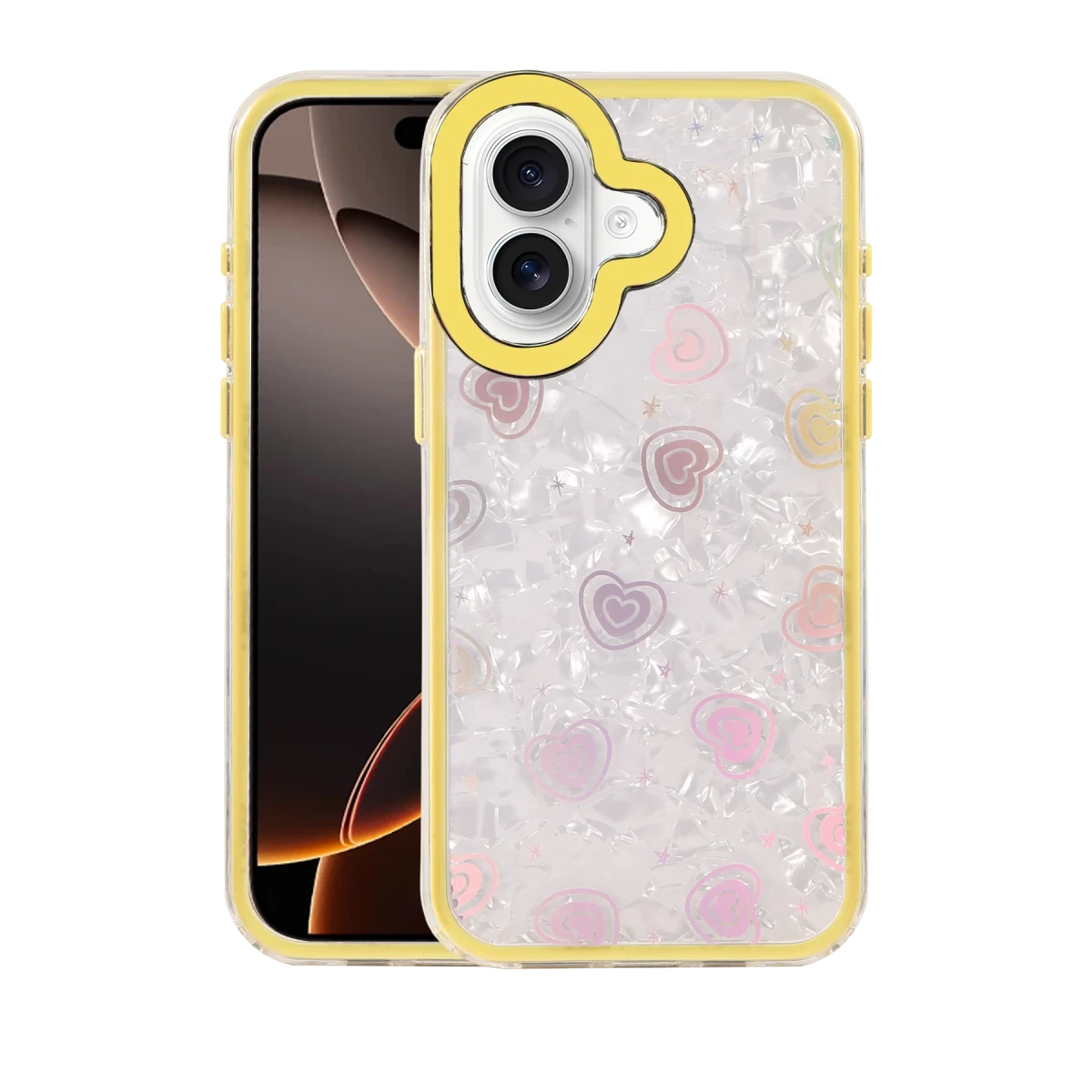 Apple iPhone 16 Lumi Desenli Kapak - Sarı