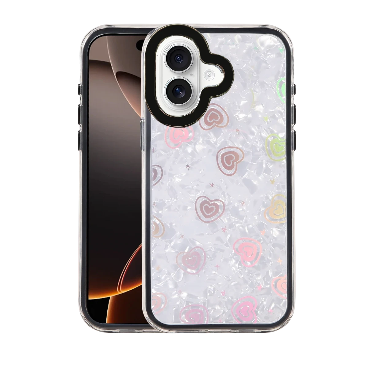 Apple iPhone 16 Lumi Desenli Kapak - Siyah
