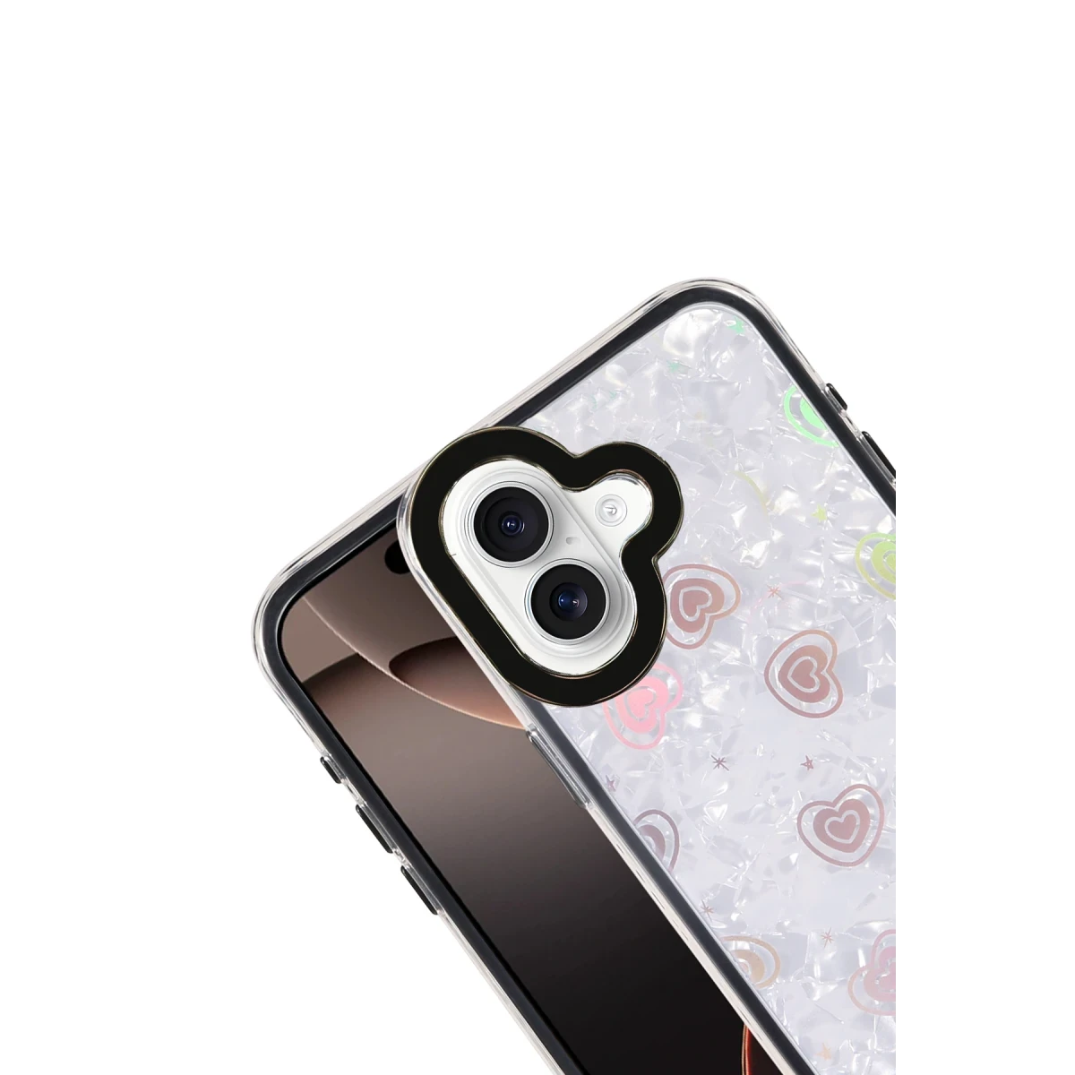 Apple iPhone 16 Lumi Desenli Kapak - Siyah