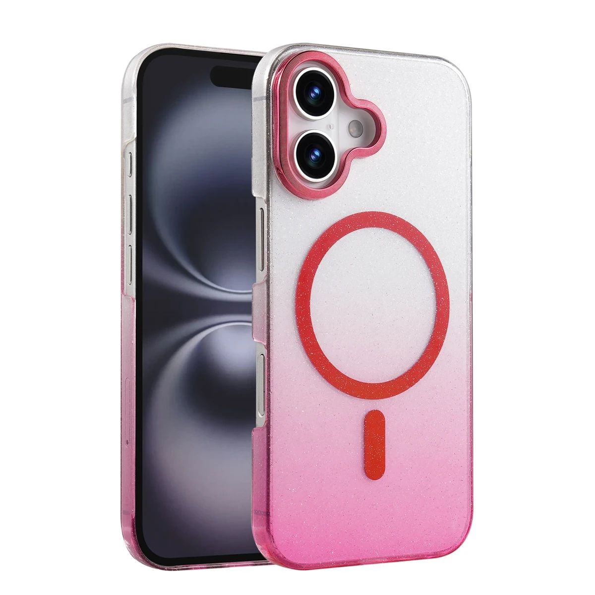 Apple iPhone 16 Plus Glossy Magsafe Kapak - Pembe