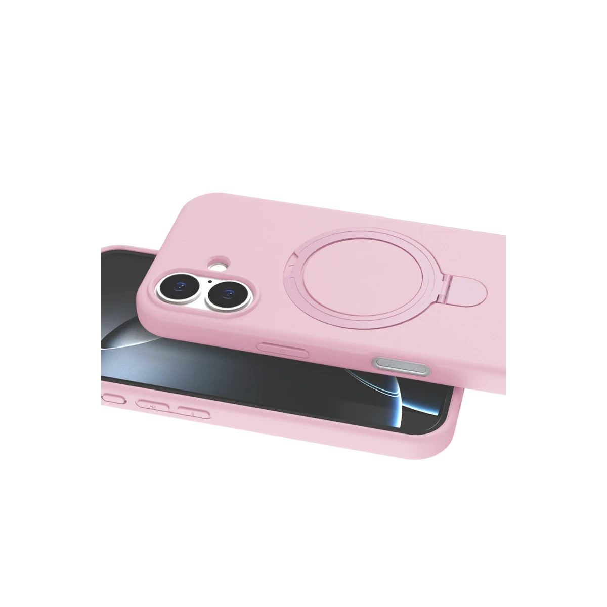 Apple iPhone 16 Plus Regal Magsafe Standlı Kapak - Açık Pembe