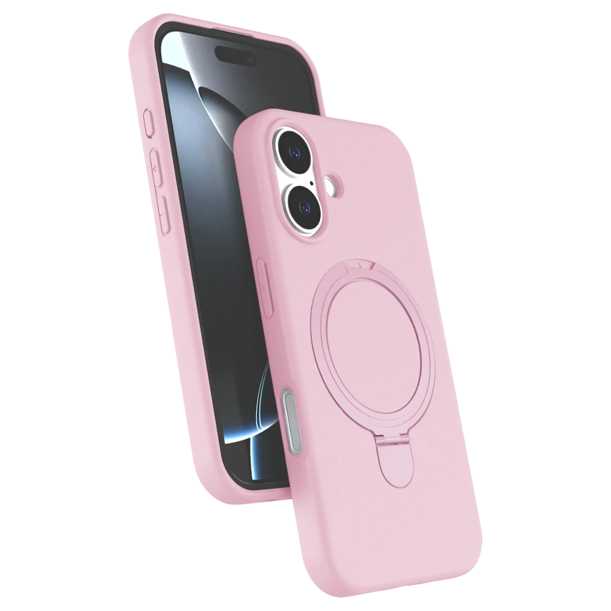 Apple iPhone 16 Plus Regal Magsafe Standlı Kapak - Açık Pembe