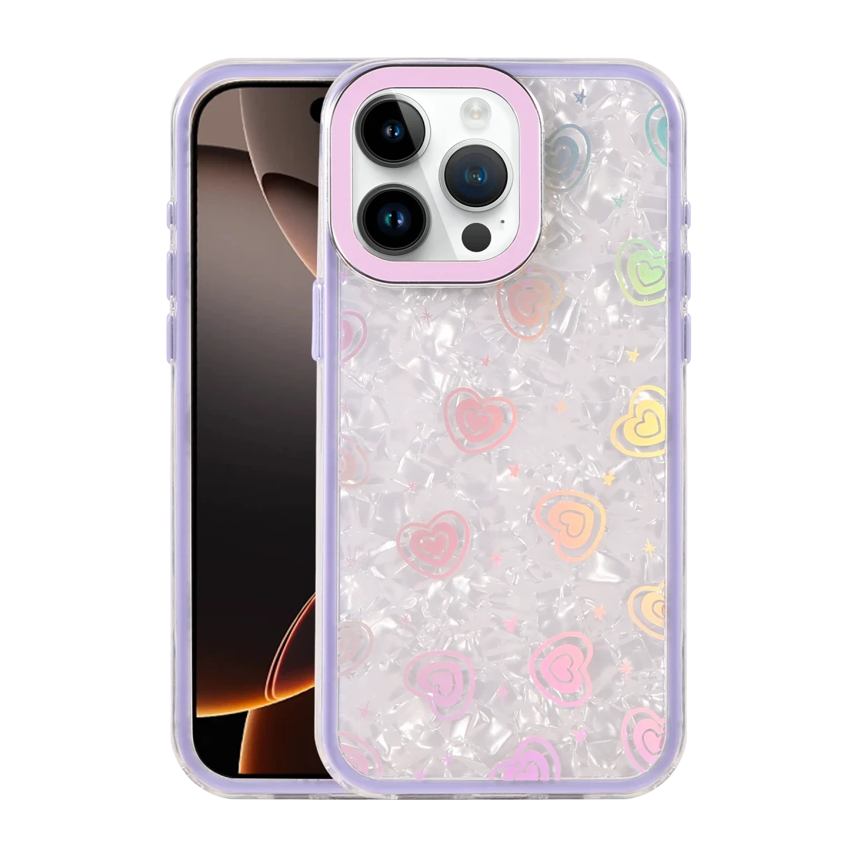 Apple iPhone 16 Pro Lumi Desenli Kapak - Mor