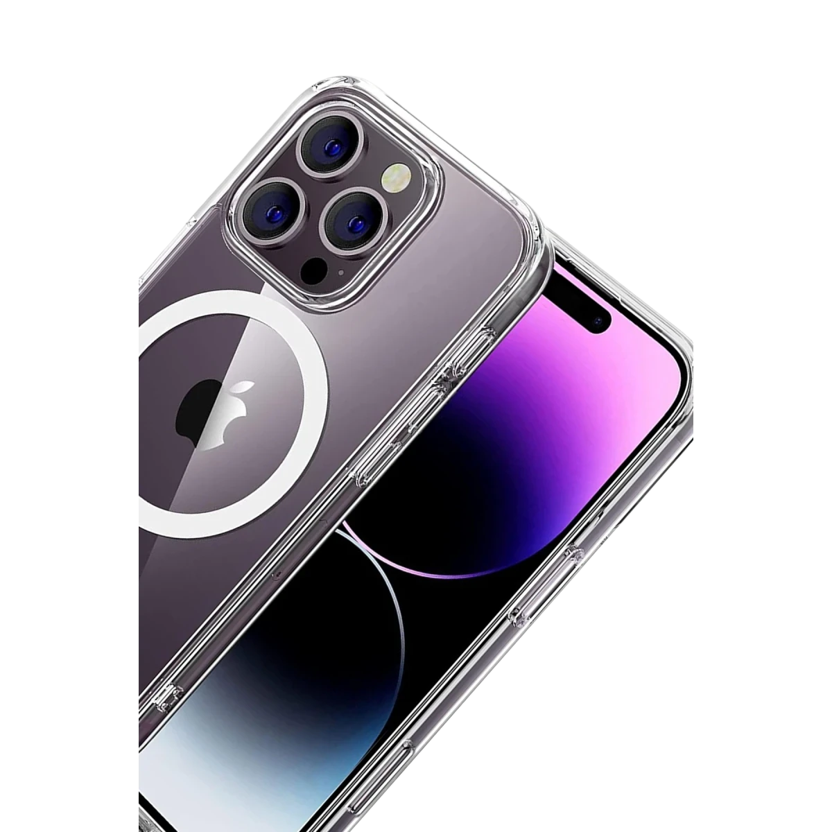 Apple iPhone 16 Pro Max Combo Sert Şeffaf Magsafe Kapak - Şeffaf