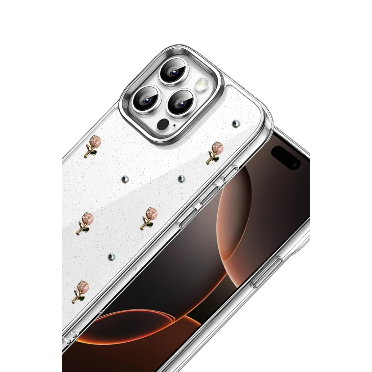 Apple iPhone 16 Pro Max Fiyonk Desenli Kapak - Desen 6