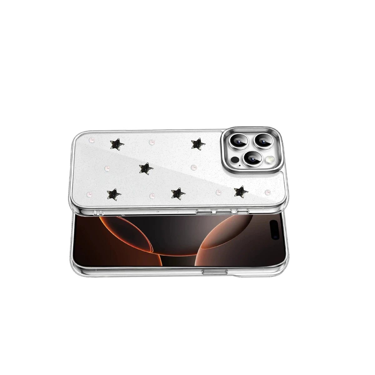 Apple iPhone 16 Pro Max Fiyonk Desenli Kapak - Desen 7