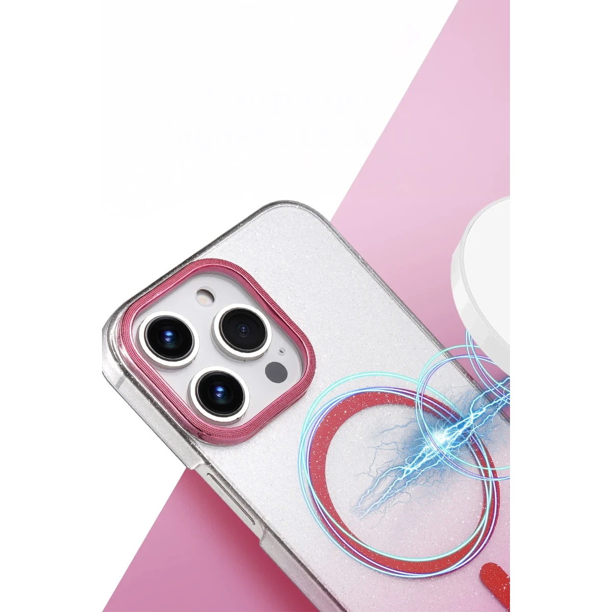 Apple iPhone 16 Pro Max Glossy Magsafe Kapak - Pembe