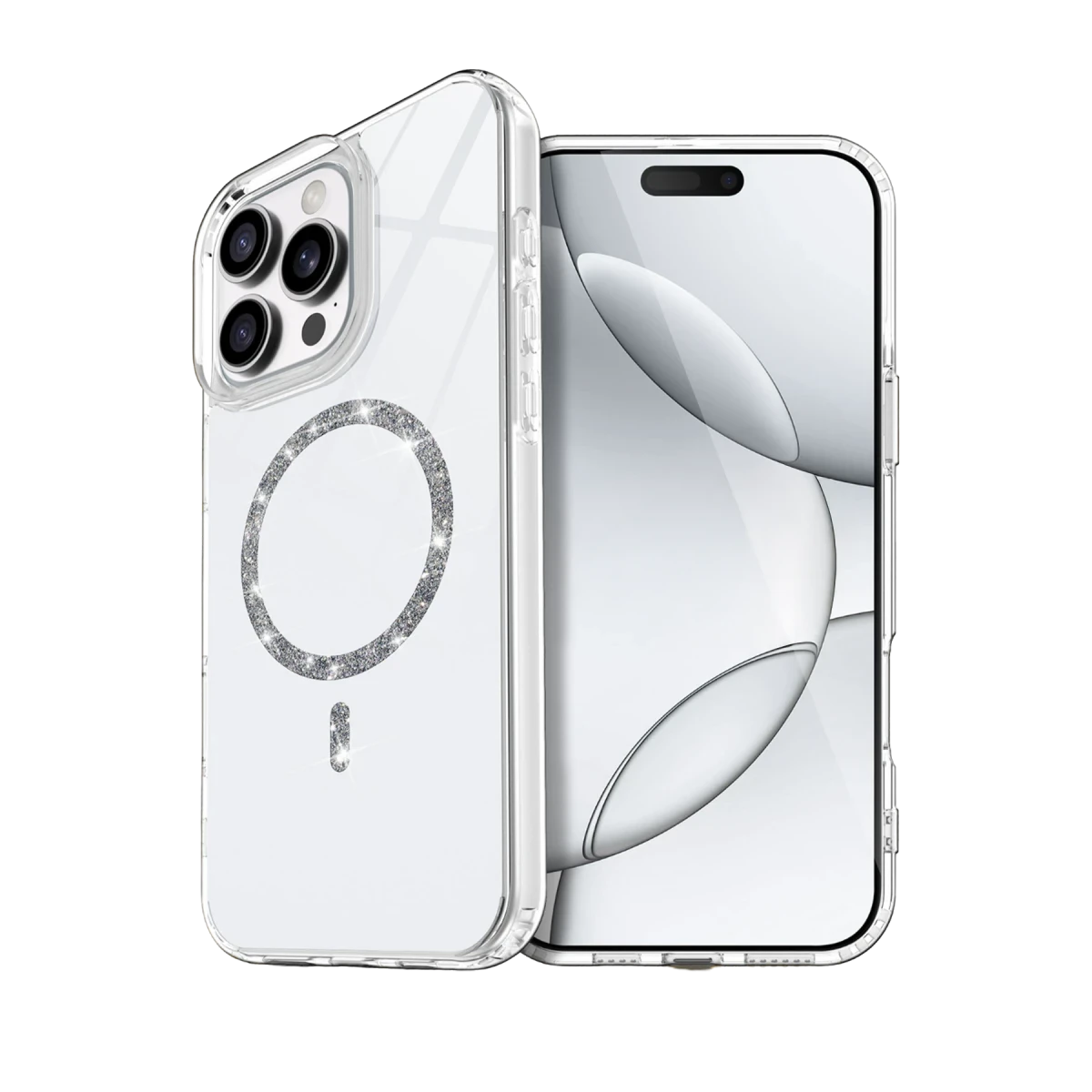Apple iPhone 16 Pro Max Live Diamond Magsafe Kapak - Şeffaf