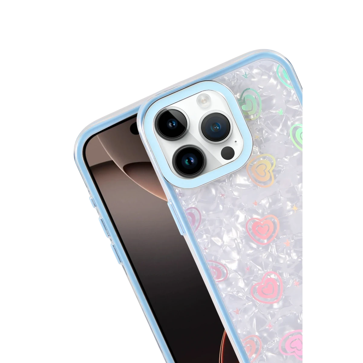 Apple iPhone 16 Pro Max Lumi Desenli Kapak - Mavi