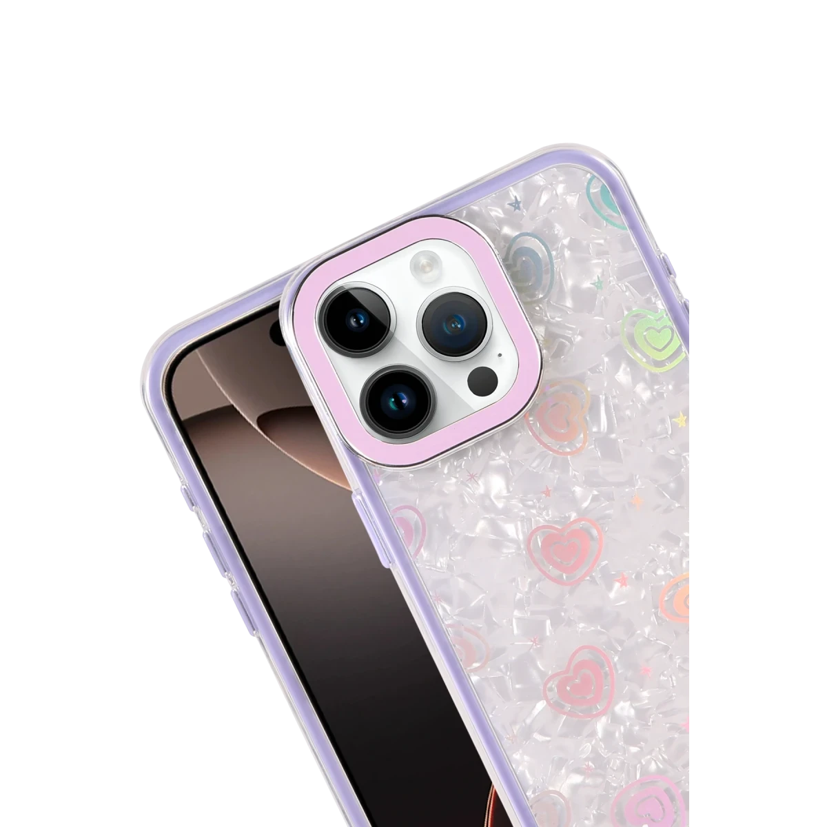 Apple iPhone 16 Pro Max Lumi Desenli Kapak - Mor