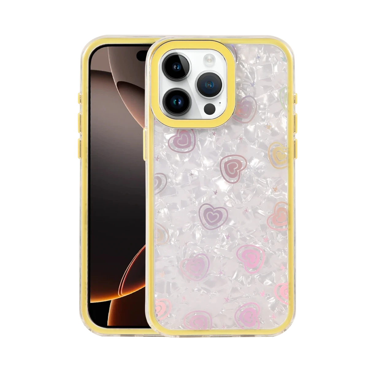 Apple iPhone 16 Pro Max Lumi Desenli Kapak - Sarı