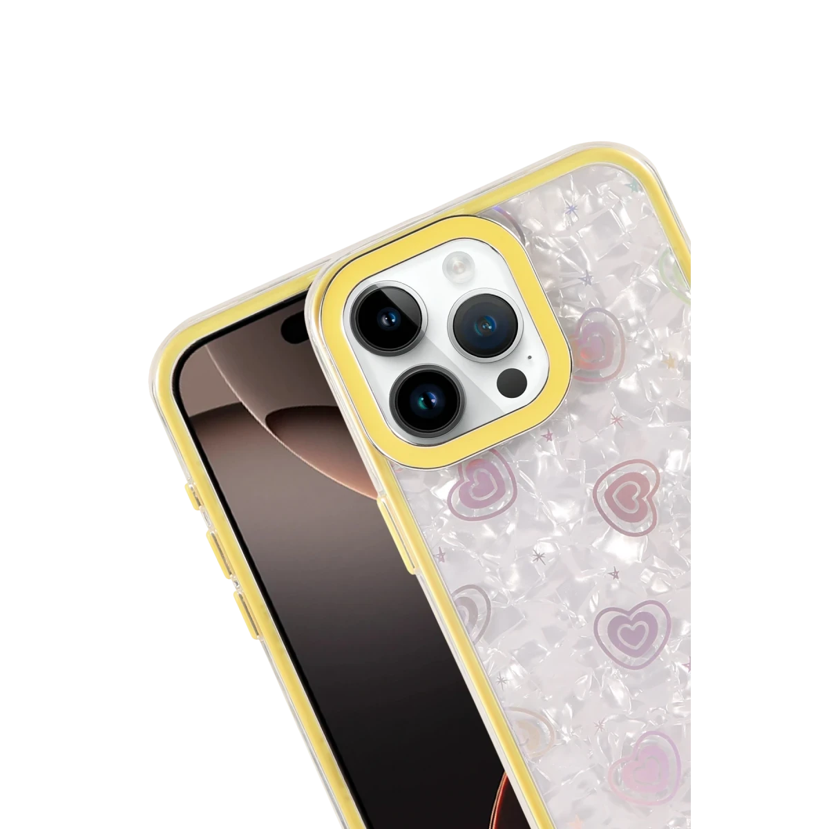 Apple iPhone 16 Pro Max Lumi Desenli Kapak - Sarı