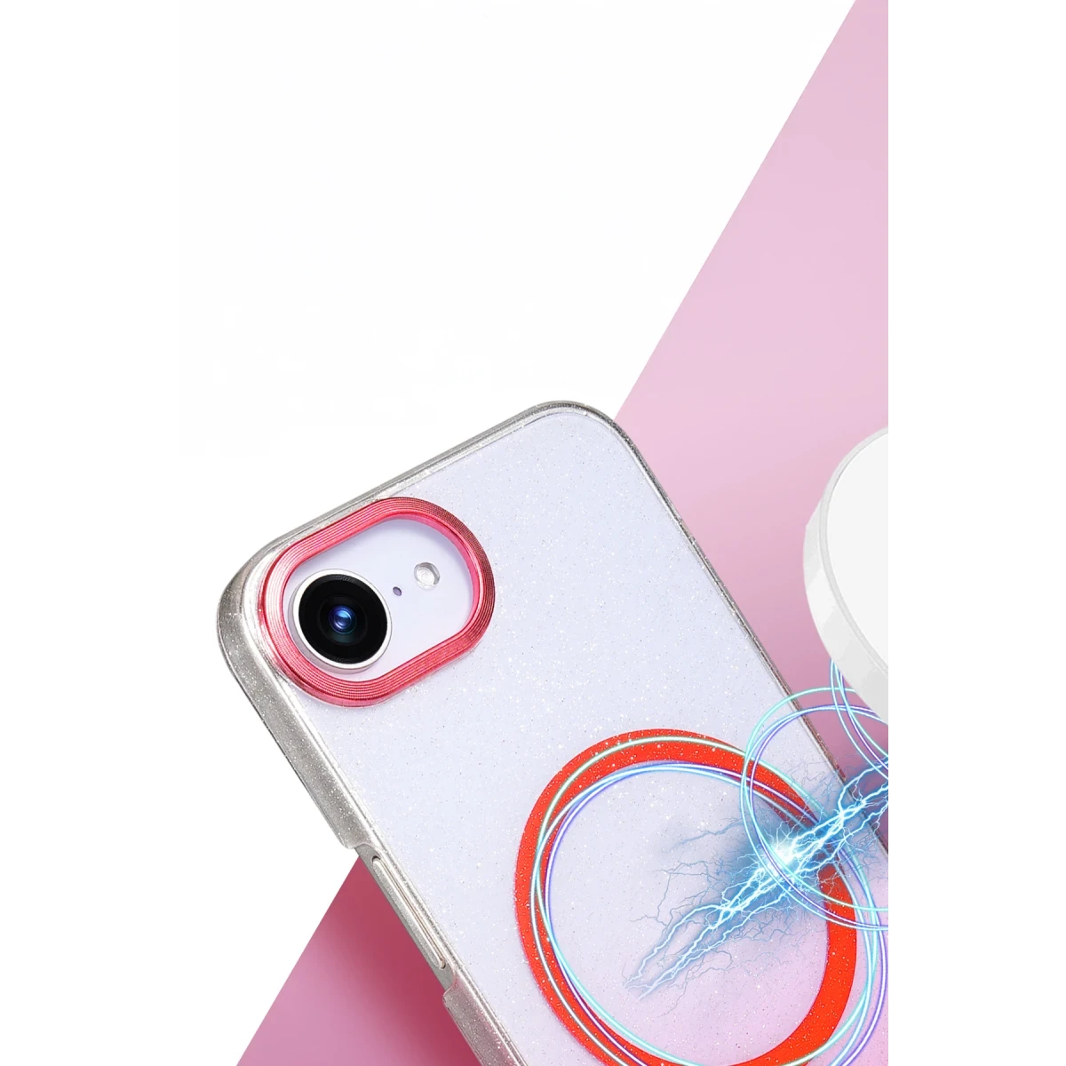 Apple iPhone 16E Glossy Magsafe Kapak - Pembe