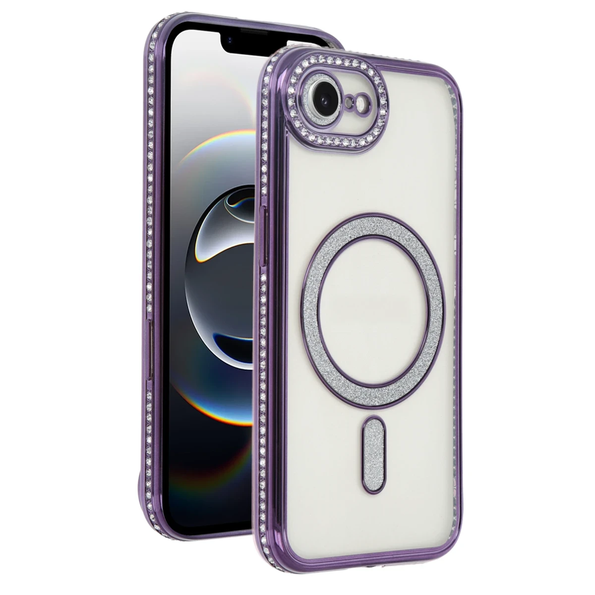 Apple iPhone 16E Joke Simli Magneticsafe Kılıf - Derin Mor