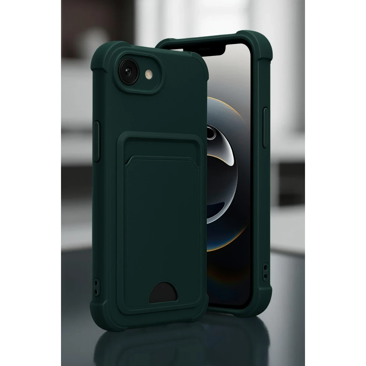 Apple iPhone 16E Kelvin Kartvizitli Silikon - Derin Mor