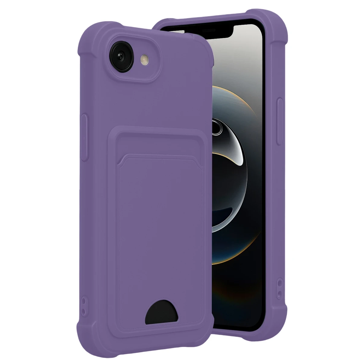 Apple iPhone 16E Kelvin Kartvizitli Silikon - Lila