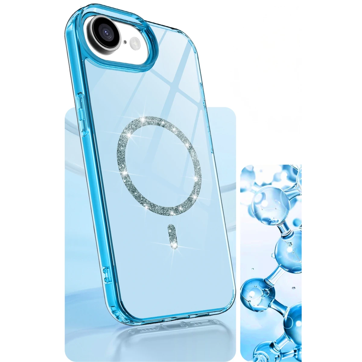 Apple iPhone 16E Live Diamond Magsafe Kapak - Mavi