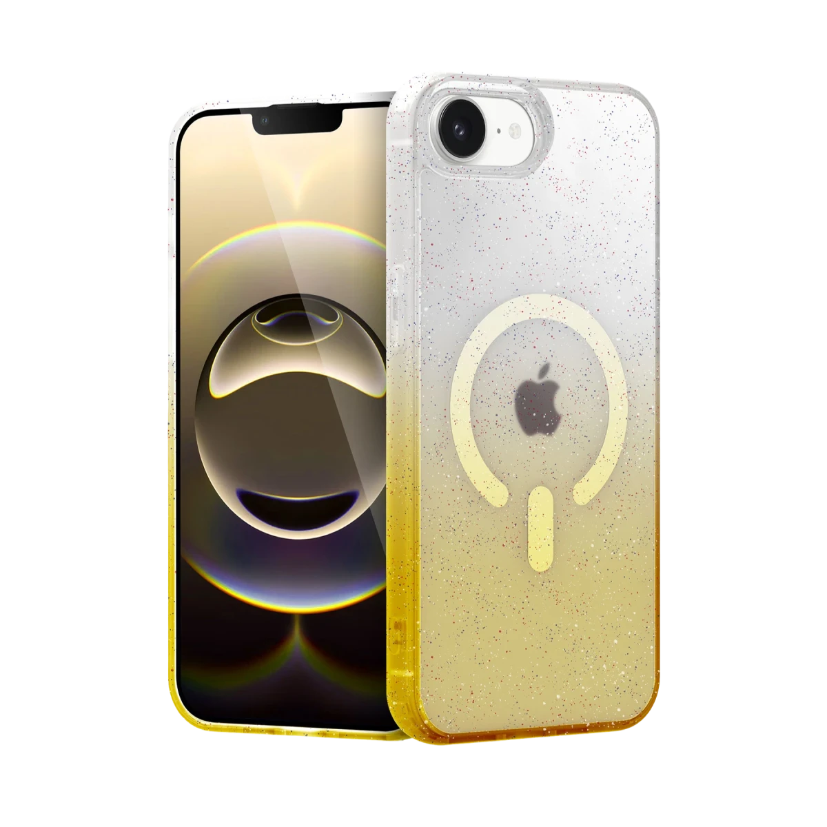 Apple iPhone 16E Pummel Shiny Magsafe Kapak - Gold