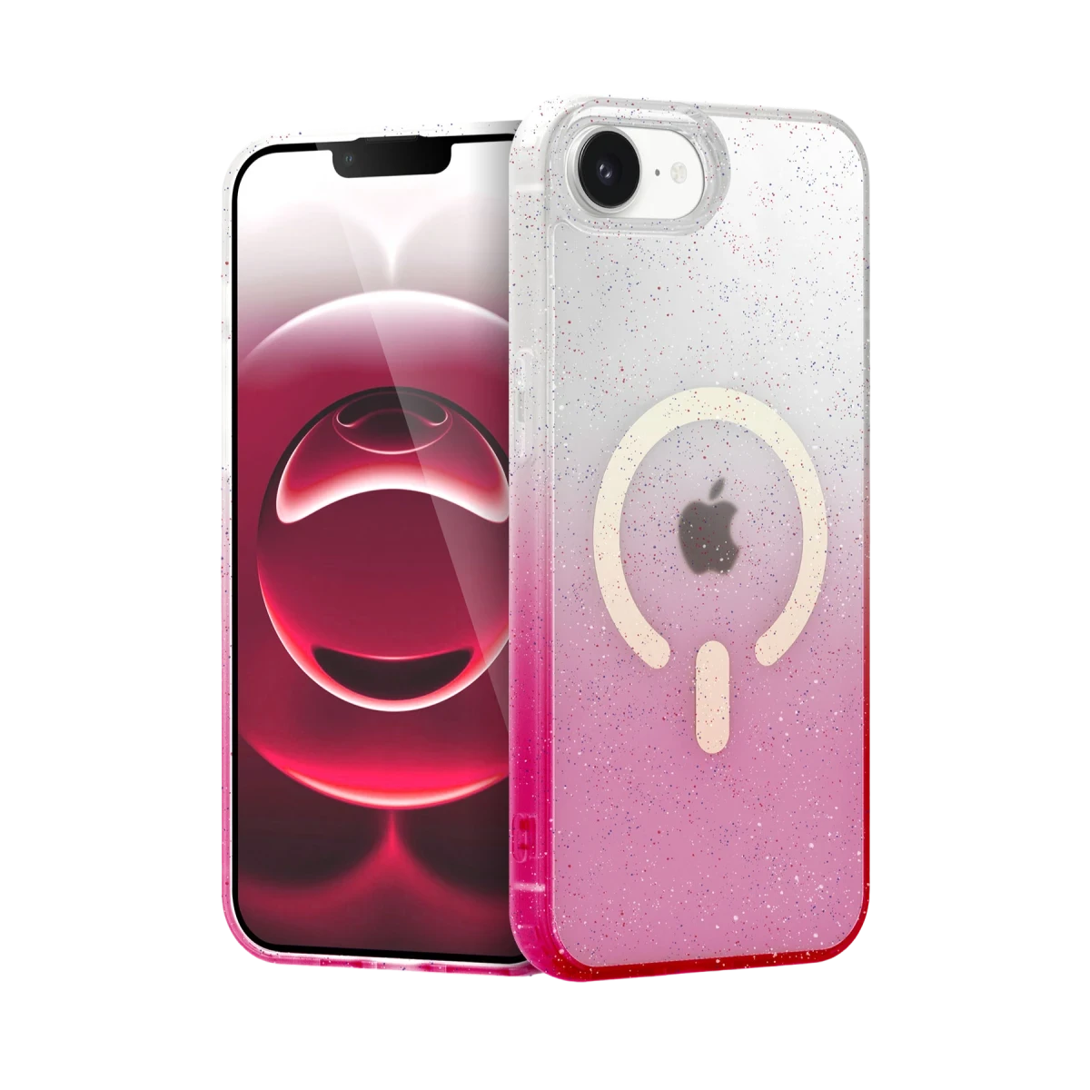 Apple iPhone 16E Pummel Shiny Magsafe Kapak - Pembe
