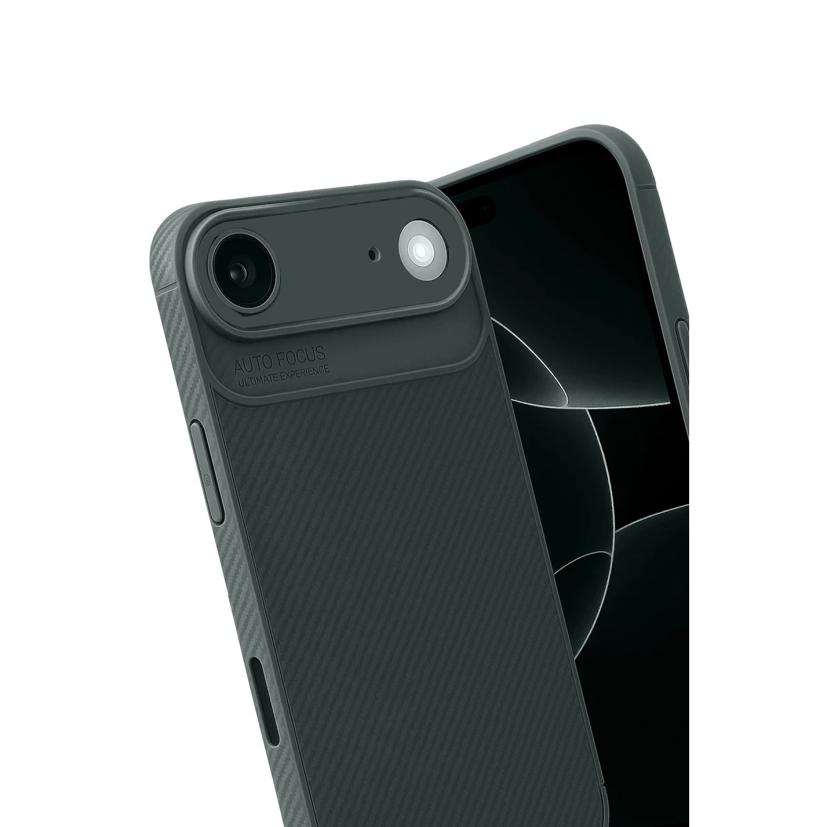 Apple iPhone 17 Air Auto Focus Karbon Kapak - Koyu Yeşil