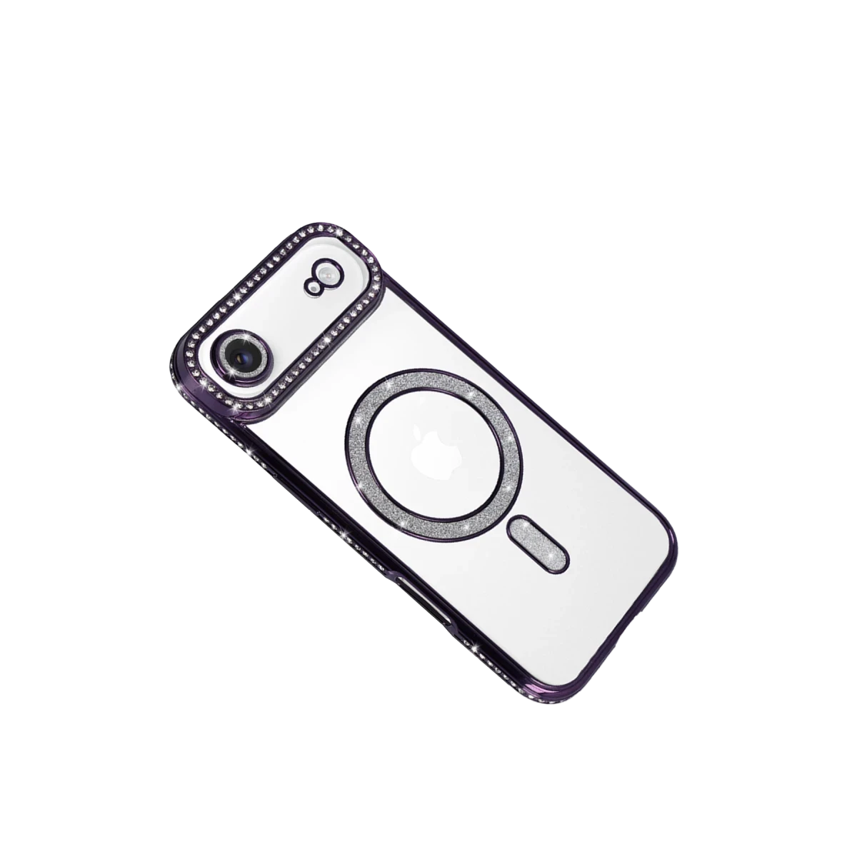 Apple iPhone 17 Air Joke Simli Magneticsafe Kılıf - Derin Mor