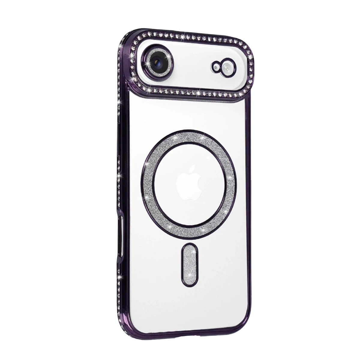 Apple iPhone 17 Air Joke Simli Magneticsafe Kılıf - Derin Mor