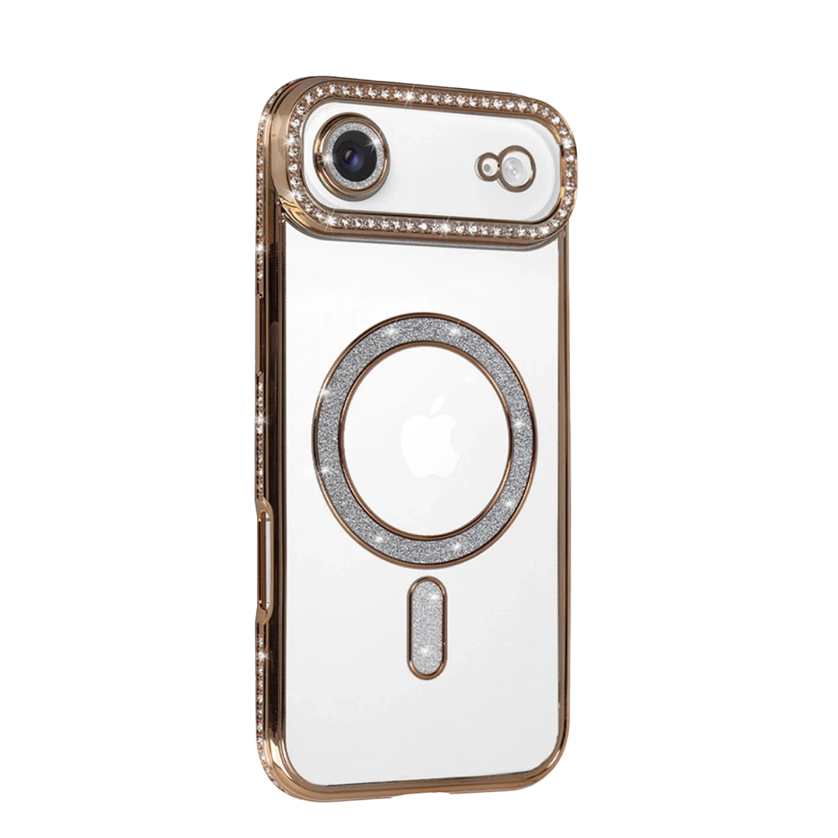 Apple iPhone 17 Air Joke Simli Magneticsafe Kılıf - Gold