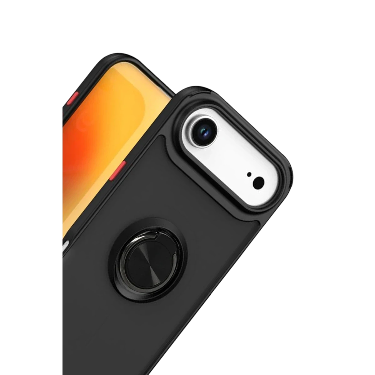 Apple iPhone 17 Air Montreal Yüzüklü Silikon Kapak - Siyah