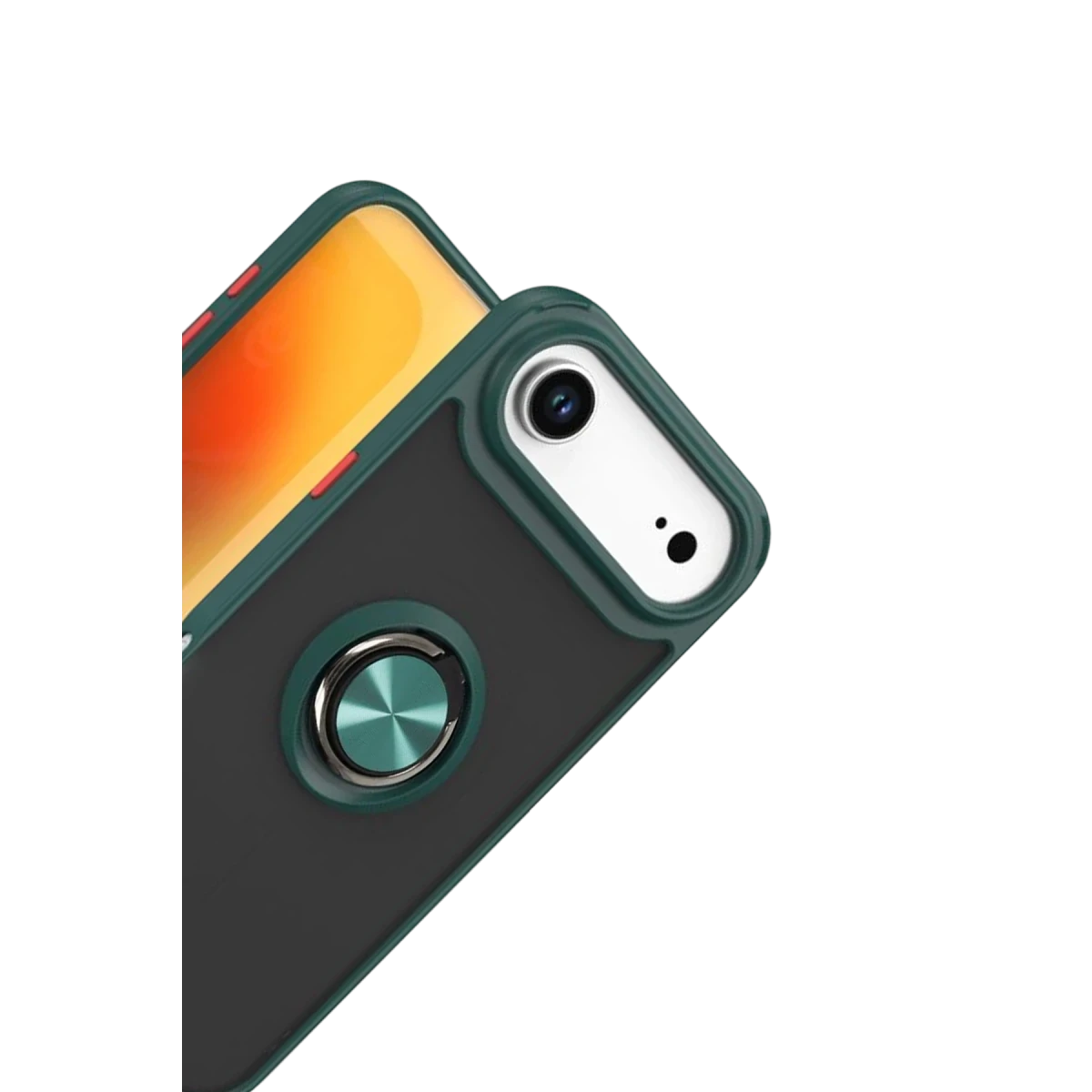 Apple iPhone 17 Air Montreal Yüzüklü Silikon Kapak - Yeşil