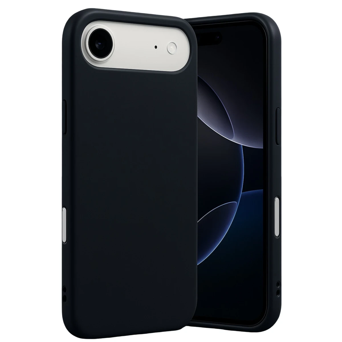 Apple iPhone 17 Air Nano içi Kadife Silikon - Siyah