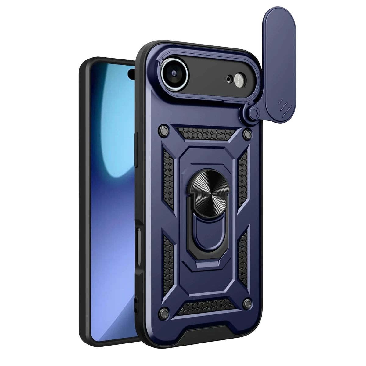 Apple iPhone 17 Air Pars Lens Yüzüklü Silikon - Lacivert