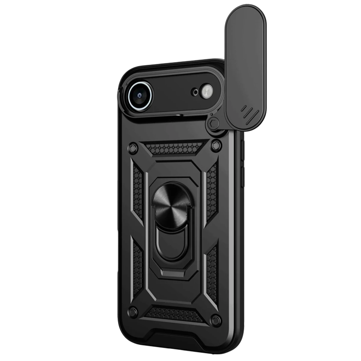 Apple iPhone 17 Air Pars Lens Yüzüklü Silikon - Siyah
