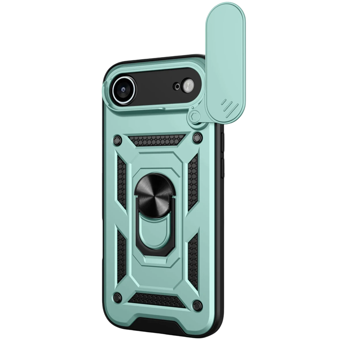 Apple iPhone 17 Air Pars Lens Yüzüklü Silikon - Yeşil
