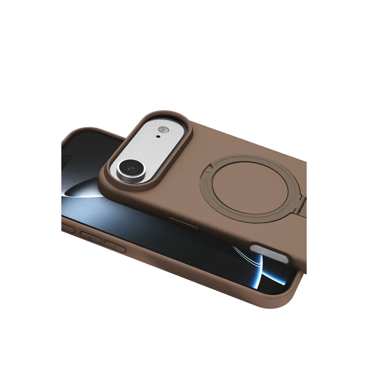 Apple iPhone 17 Air Regal Magsafe Standlı Kapak - Çöl Titanyum