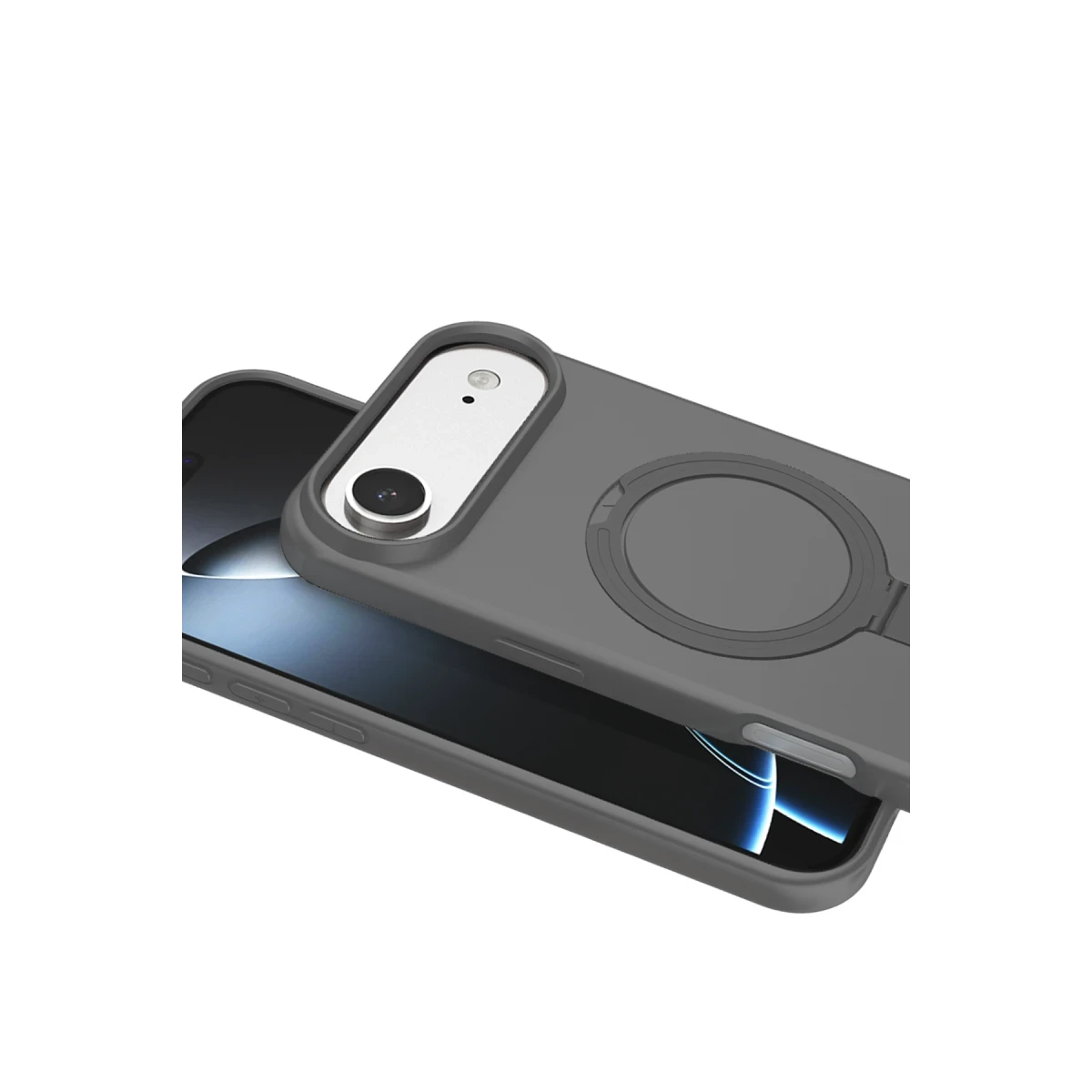 Apple iPhone 17 Air Regal Magsafe Standlı Kapak - Titan Gri