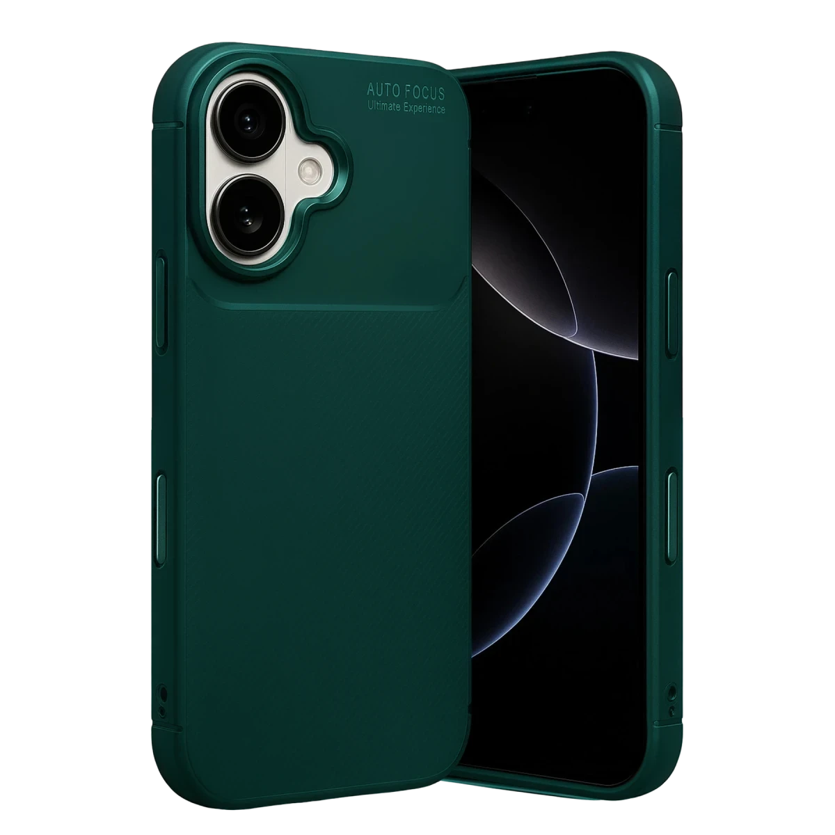 Apple iPhone 17 Auto Focus Karbon Kapak - Koyu Yeşil