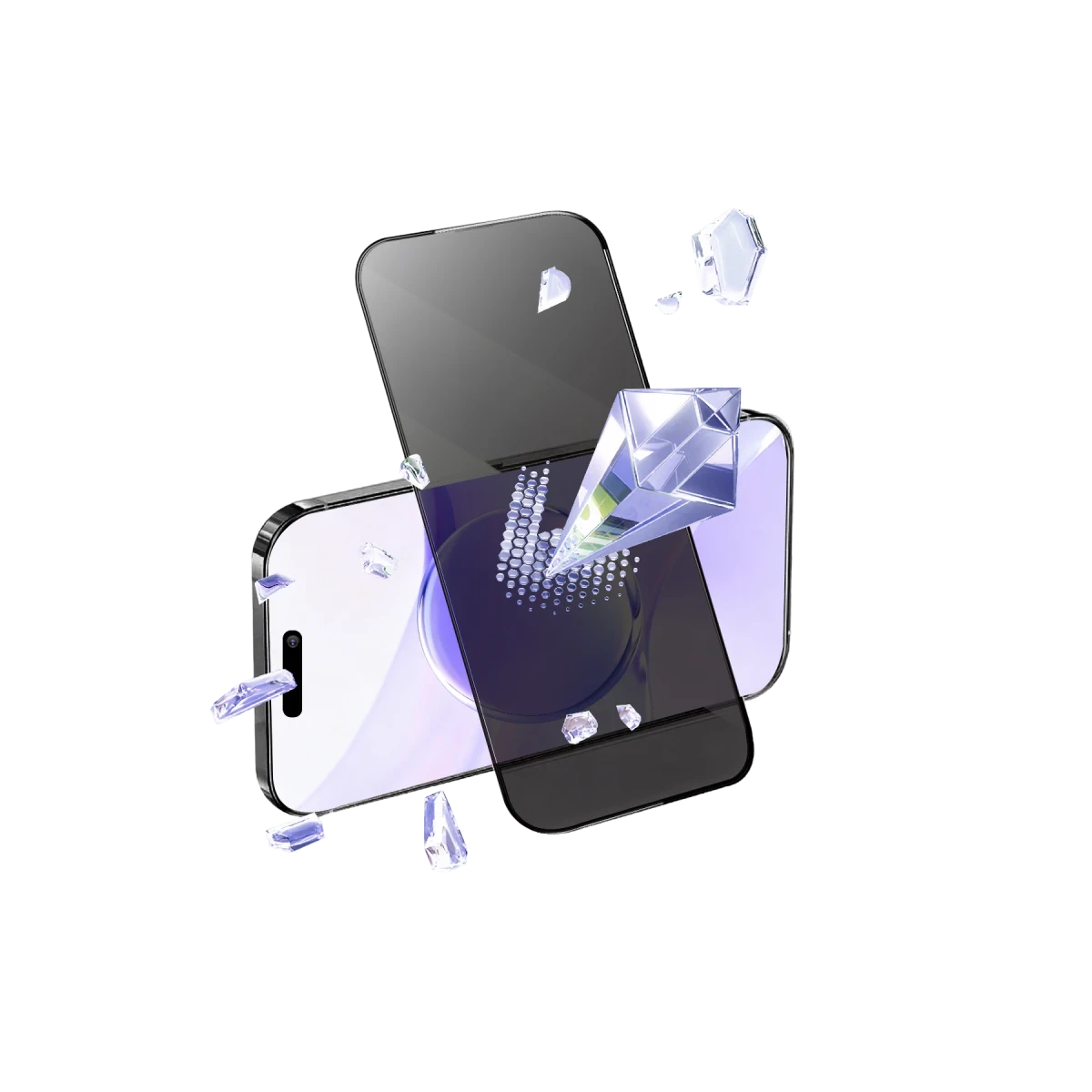 Apple iPhone 17 Bilvis 5in1 5D Magic Hayalet Cam Ekran Koruyucu - Siyah