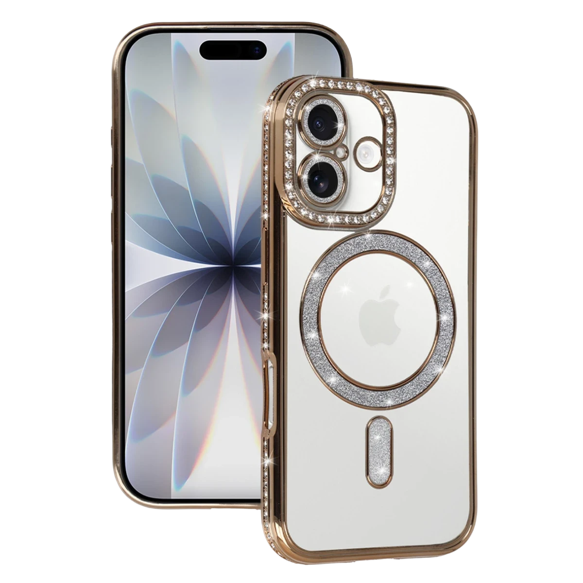 Apple iPhone 17 Joke Simli Magneticsafe Kılıf - Gold