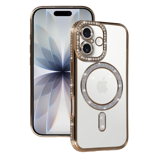 Apple iPhone 17 Joke Simli Magneticsafe Kılıf - Gold