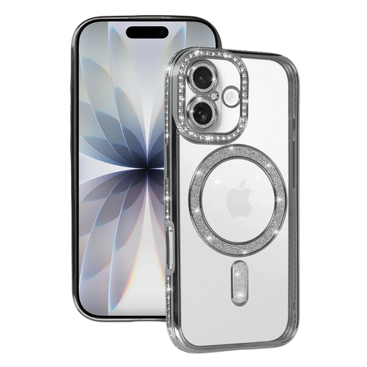Apple iPhone 17 Joke Simli Magneticsafe Kılıf - Gümüş