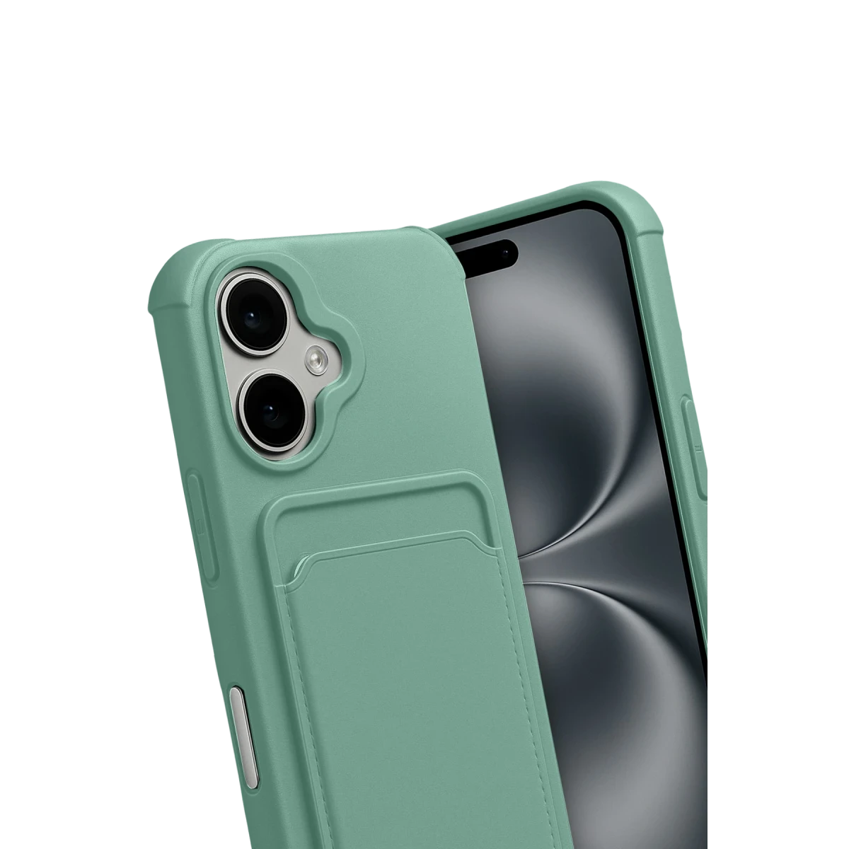 Apple iPhone 17 Kelvin Kartvizitli Silikon - Açık Yeşil