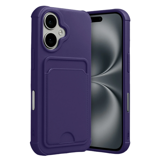 Apple iPhone 17 Kelvin Kartvizitli Silikon - Derin Mor